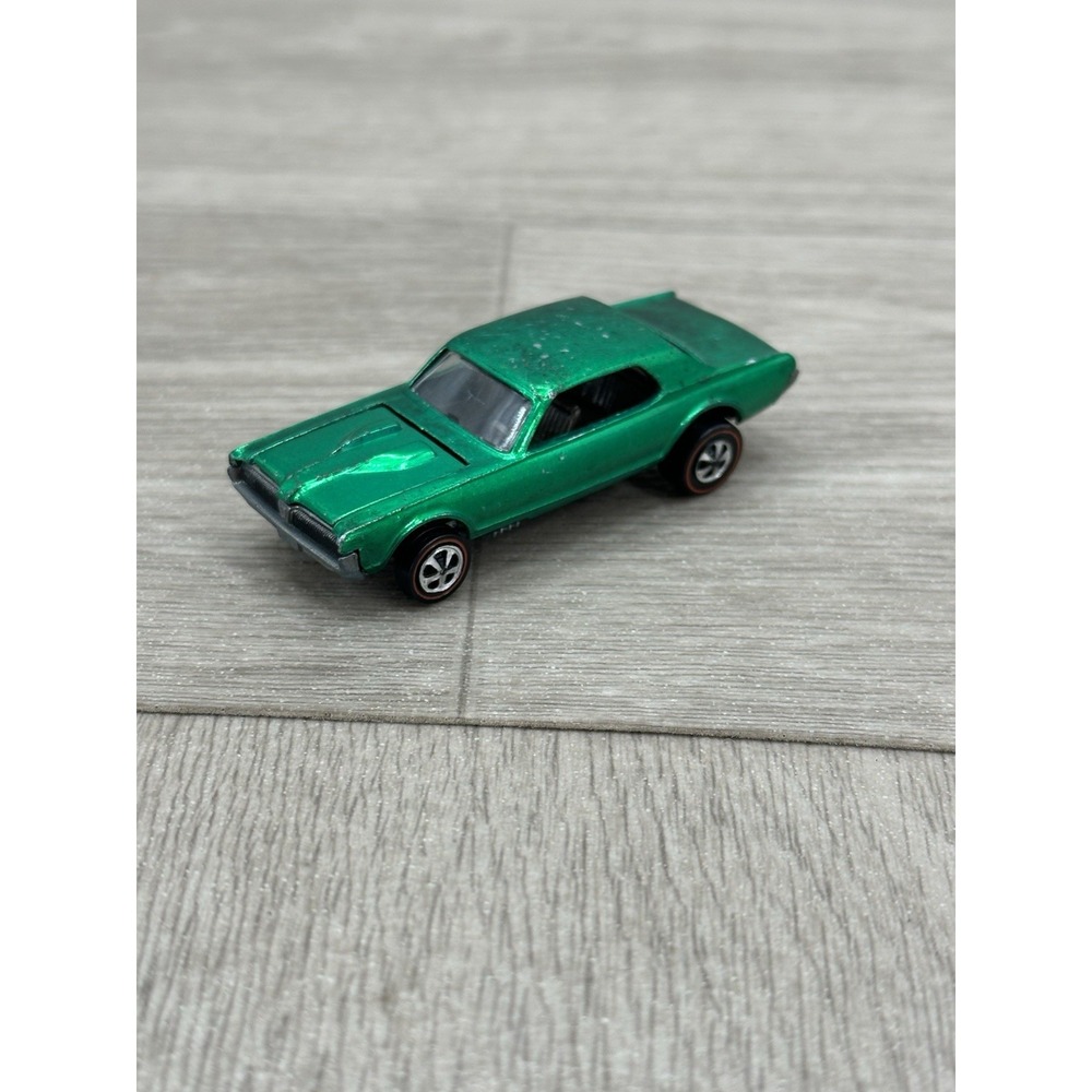 Vintage 1968 Hot Wheels Redline Custom Cougar Green Spectraflame USA Original